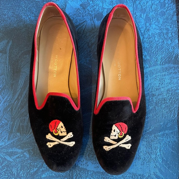 Stubbs & Wootton Shoes - Stubbs & Wootton Skull & Crossbones Velvet slippers